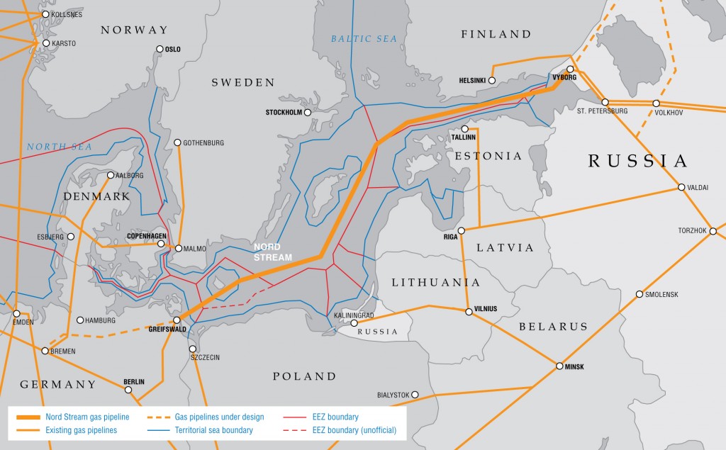 OGZPY Nord Stream Map, Gazprom