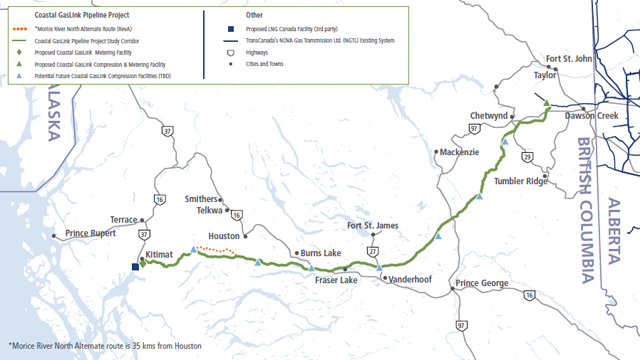 TRP Coastal GasLink Route, TransCanada