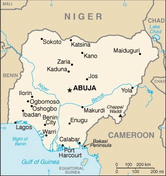 State Department Nigeria Map