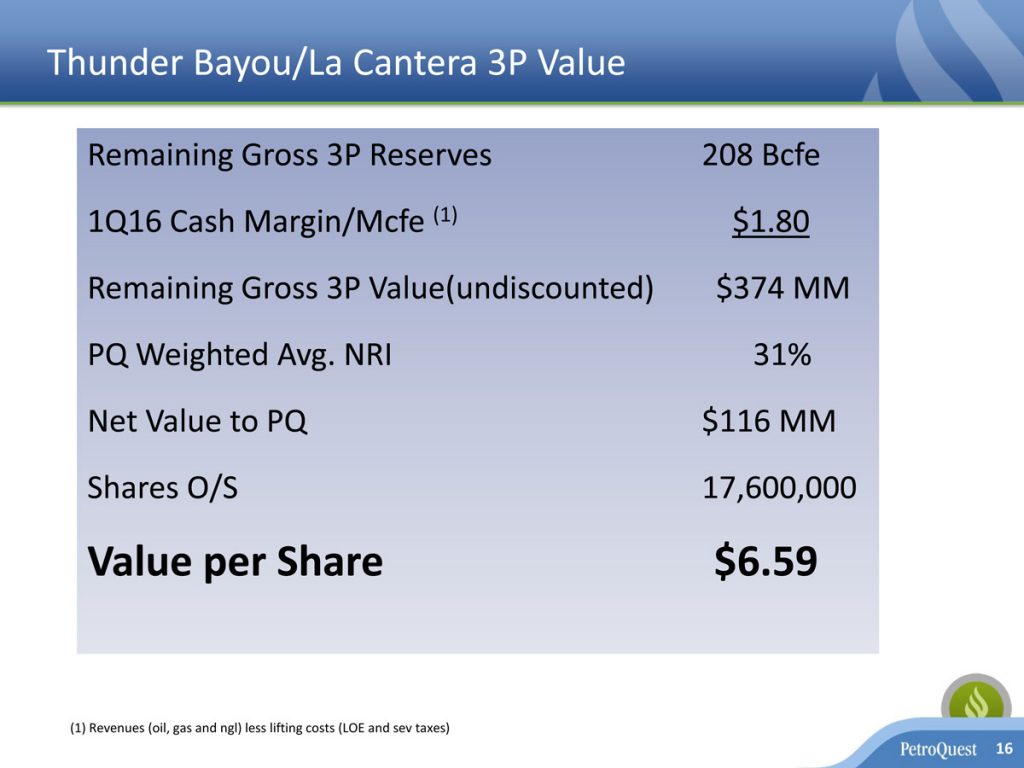 Thunder Bayou Well PetroQuest - Oil & Gas 360