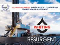 Whiting Petroleum 2016 Annual Report Wins LACP Award