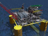 Shell rendering of its Vito deep-water development in the U.S. Gulf of Mexico. Vito will feature a new, simplified host design and associated infrastructure. (PRNewsfoto/Shell Offshore Inc.)