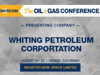 Whiting Petroleum to Present at EnerCom’s The Oil & Gas Conference® August 19-23, 2018