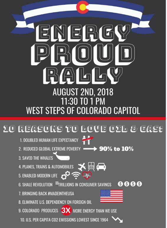 Oil & Gas Industry Supporters Encourage You to Join the Energy Proud Rally at the Colorado State Capitol Oil & Gas Industry Supporters Encourage You to Join the Energy Proud Rally at the Colorado State Capitol