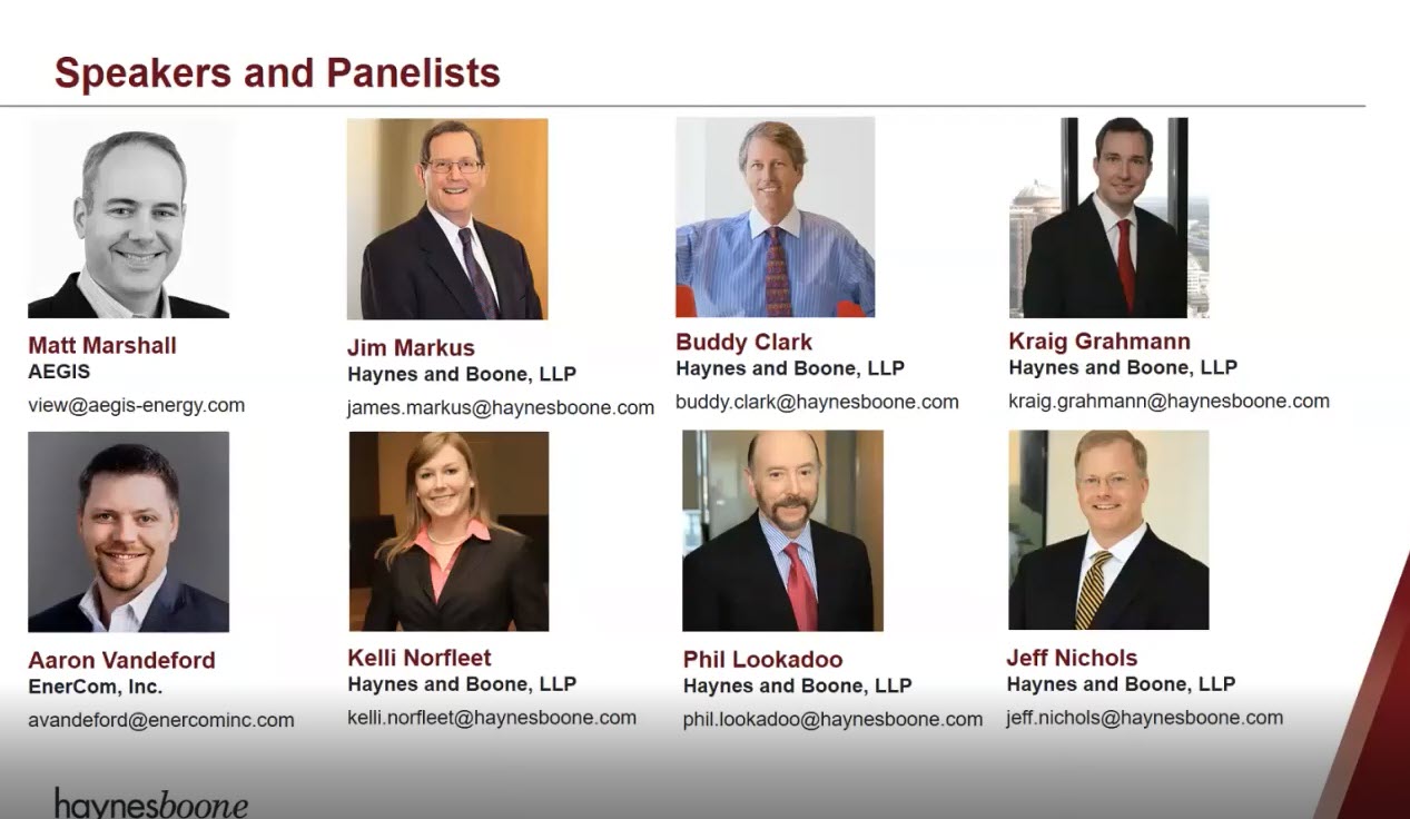 Haynes and Boone 4-21-2020-speakers and panelists oilandgas360