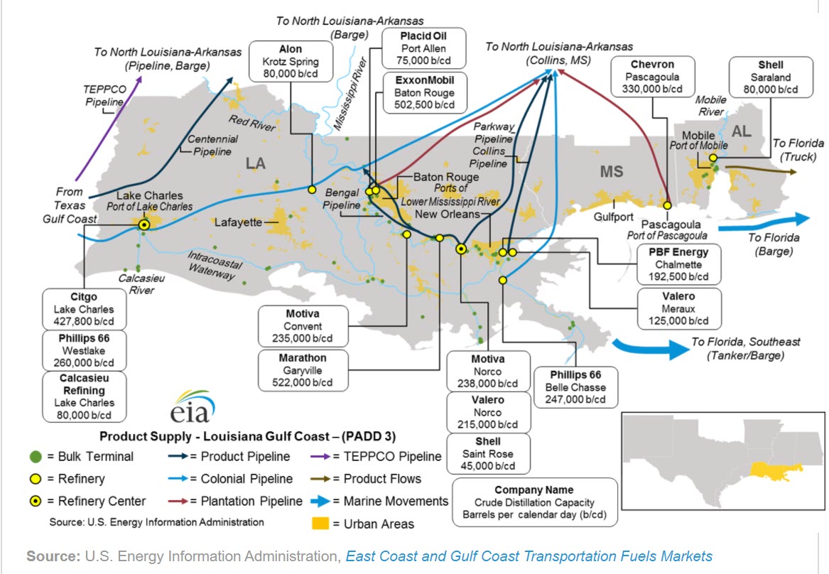 EIAs mapping system and data series show energy infrastructure near hurricanes, wildfires - oilandgas360 fig3