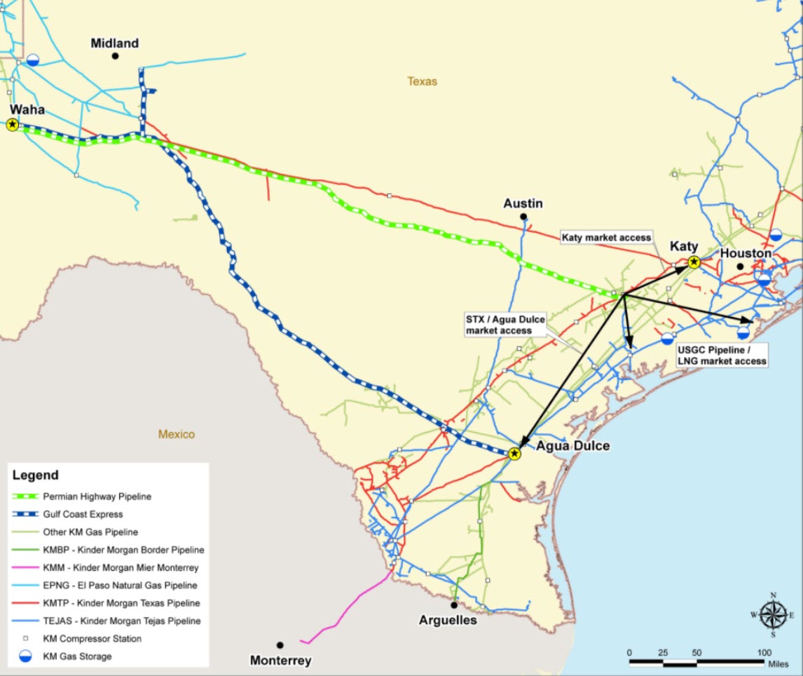 Figure 2: Map of the Permian Highway Pipeline [23]