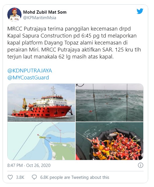 One dead after offshore support vessel hits oil platform off Malaysia - 124 later rescued -oilandgas360