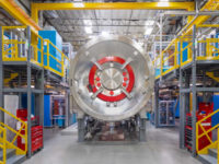 Source: The TAE Technologies fusion machine, Norman, in the company’s lab in Foothill Ranch, California. Norman was built from the middle of 2016 to mid-2017 and cost $150 million to build. It is 22 feet high, 80 feet long and weighs 60,000 pounds.Photo courtesy TAE Technologies