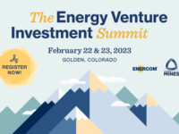 Emerging energy technology, alternative energy and traditional oil and gas start-up ventures are invited to present at The Energy Venture Investment Summit presented by EnerCom and Colorado School of Mines, February 22–23, 2023