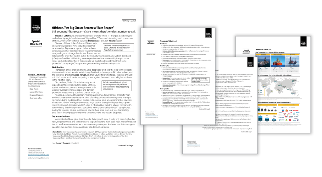 Energy Advisors: Offshore, Two Rig Ghosts Become a “Rate Reaper”- oil and gas 360